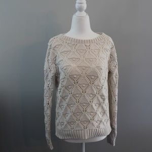 Cream Tommy Hilfiger Knit Sweater